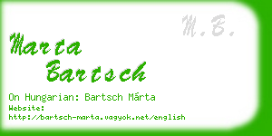 marta bartsch business card